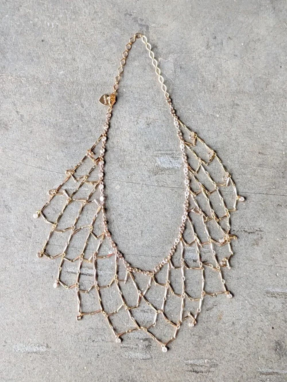 Anthropologie Nakamol Webbed Choker Necklace in Gold